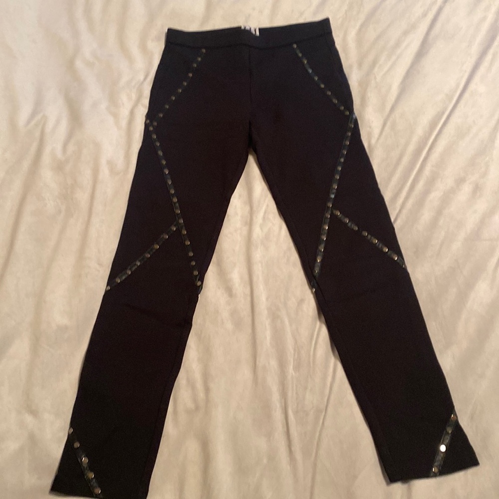 Haute Hippie studded black pants EUC